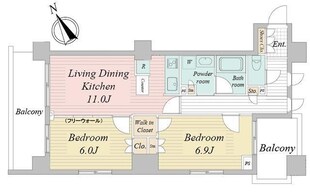 勝どき駅 徒歩3分 2階の物件間取画像